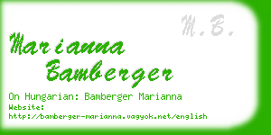 marianna bamberger business card